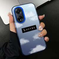 เคสโทรศัพท์สำหรับ OPPO A98 5G, A1 5G, F23 5G, Louvre Nuage, กึ่งโปร่งใส, บางเฉียบ, ฝ้า, เคส