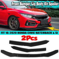 Civic Hatchback Lip Car Front Bumper Splitter Lip Diffuser Guard Spoiler Cover For Honda Civic Hatchback &amp; Si 2016-2020 Body Kit