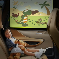 汽車遮陽簾兒童卡通吸盤式車窗簾通用型車內側窗防曬可伸縮擋光布