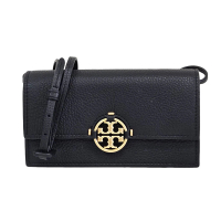 【TORY BURCH】荔枝紋翻蓋WOC斜背包-黑小款(贈原廠防塵袋紙袋/母親節送禮)
