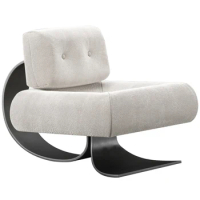 Black Sofa Hotel Villa Single-Seat Sofa Chair Leisure Chair Sofa