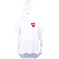 LOVE MOSCHINO 愛心刺繡字母補丁白色短袖TEE T恤(女款)