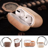 Business Luxury Wooden Case For AirPods Pro 2 Wireless Bluetooth Earphone Protective Case For Apple Airpods 3 Cover Case