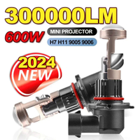 2x Mini Projector เลนส์ตัดสาย9005 9006 H11 H7 LED Projector หลอดไฟ Canbus ไฟหน้าอัตโนมัติหลอดไฟ Plug And Play 6000K 12V