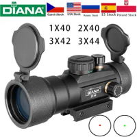 DIANA 3X44 Green Red Dot Sight 2X40 Red Dot 3X42 Tactical Optics Riflescope Fit 11/20mm Rail 1X40 Rifle Sight for Hunting