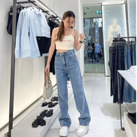 LJSR052 กางเกงยีนส์SARAN กระบอกสียีนส์ 1202