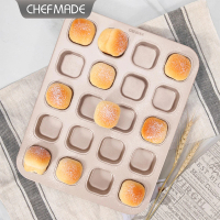 【Chefmade學廚原廠正品】20連不沾迷你正方形蛋糕模(WK9927迷你方形蛋糕模)