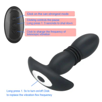 Wireless Anal Vibrator Telescopic Prostate Massager Dildo Butt Plug Vibrator Sex Toys for Men Adult Products