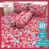 Diva Linen Sprei Set Motif Hello Kitty Pink & Blue Untuk Kamar Anak 120x200 Hello Kitty Pink