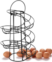 雞蛋架 螺旋式雞蛋架廚房創意雞蛋籃鐵藝實用多功能置物架收納架