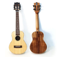 Professional 23" 26"Acoustic Ukulele With Solid spruce/Acacia Top/Body, 23 inch ukulele Concert,Arm support,26 inch tenor