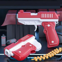 1PCS Soft Bullet Pistol Toy Guns Folding Gun Manual Glock Plastic Shooting Model with Bullets For Children Adults Outdoor Games