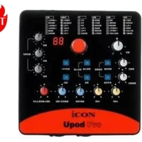 ICON upod pro USB external sound card 2 mic-In/1 guitar-In, 2-Out USB recording Interface DSP parameter adjustment knobs