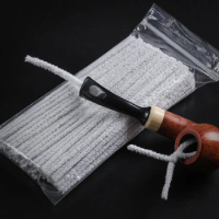 100pcs/pack Cotton Smoking Pipe Cleaners Smoke Tobacco Pipe Cleaning Tool White Cigarette Holder Accessories