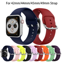 44 45 49mm Silicone Strap For Apple Series 6 7 8 Smart Watch I7 Plus DT100 X8 Max W26 W37 Wristbands S8 T900 ZD8 XS8 Pro Ultra