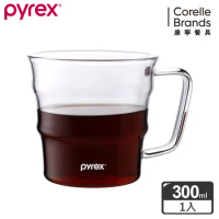 (任選)【美國康寧 Pyrex】PYREX 咖啡玻璃杯 300ML