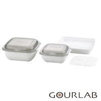 日本GOURLAB 多功能樹脂＋PP烹調盒/保鮮盒系列-標準四件組 (附食譜)