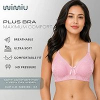 Wimiu BH Bra Wanita Cup C D Jumbo Tanpa Busa Tanpa Kawat Bra Beha 100171 Brown 38