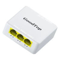 Bộ mở rộng POE Gigabit 4 cổng GoodTop (100/1000 Mbps), bộ lặp POE tuân thủ IEEE 802.3af/at, điện áp 
