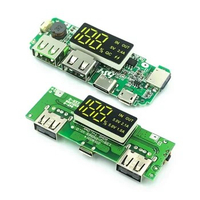 LED Dual 5V 2.4A Micro/Type-C USB Mobile Power Bank 18650 Charging Module Lithium Battery Charger Board Circuit Protection