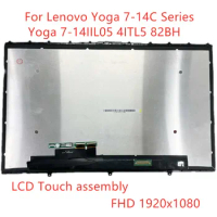 14 inch assembly For Lenovo YOGA 14c Yoga 7-14C Series Yoga 7-14IIL05 4ITL5 82BH 2021 laptop FHD NV140FHM-N63 Touch Screen