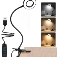 360° Flexible 48 LEDs Clip on Desk Lamp Gooseneck Reading Table Light Eye-Caring USB Clamp Books Night Light Study Read Light