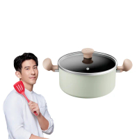 【Tefal 特福】抹茶時光系列24CM不沾鍋雙耳湯鍋-加蓋(電磁爐適用)
