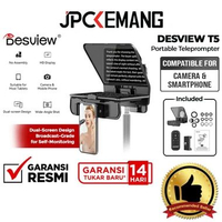 JPC KEMANG DESVIEW T5 Broadcast-Grade Dual-Screen Portable Teleprompter for Camera & Smartphone HP G