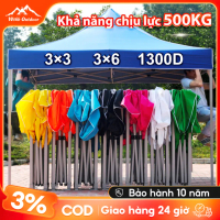 【100% Chính hãng】 Nhà Bạt Di Động Gấp Gọn 3M X 3M; 3M x 6M Che Nắng Mưa Ngoài Trời, Khung Thép Sơn T