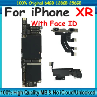 For iPhone XR Motherboard With Face ID 64GB 128GB 256GB Original Logic Main board Free Shipping For iPhone XR Good Working