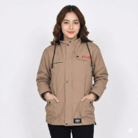 Jaket Wanita Parasut Anti Air Waterproof Blazer Hoodie Windbreaker Outdoor Premium