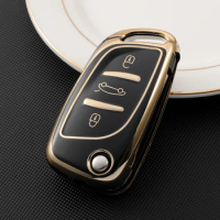 Soft TPU Remote Key Cover Case Shell Fob for Peugeot Citroen C1 C2 C3 C4 C5 DS3 DS4 DS5 DS6 Car Styling Accessories Keychain