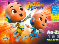 LADYBUG UPIN & IPIN THE HELPING HEROES Aa - Zz / 123 / LEARN TO WRITE STICK COPY COLOUR BOOK UP2 SER
