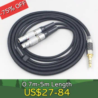 6.5mm XLR Super Soft Headphone Nylon OFC Cable For Focal Utopia Fidelity Circumaural Headphone Earphone headset LN007532