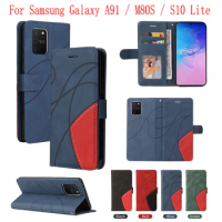 Sunjolly Case for Samsung Galaxy A91 M80S S10 Lite Wallet Stand Flip PU Leather Phone Case Cover coque capa Case Cover