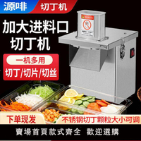 源啡商用不銹鋼切丁機胡蘿卜土豆青瓜切丁切片切絲電動食堂切菜機