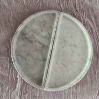 Tray & Piring Marble Setengah Lingkaran Marble Marmer