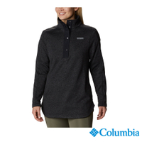 Columbia 哥倫比亞  女款-刷毛半開襟長版上衣-灰色 UAR73730GY /FW22