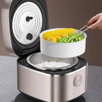 Rice Cooker Household 0 Coating Rice Cooker 4-6 People Multi-Functional Stainless Steel Liner Low Sugar Rice Cookers