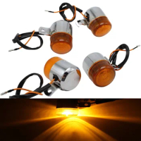 4PCS Metal Housing Motorcycle Front Turn Signal Light Rear Indicators For Honda Z50 Monkey Chaly Dax CF50 CF70 CT70 ST50 ST70
