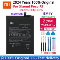 2024 Years 100% Original New High Quality 4520mAh BM4Y Battery For Xiaomi Poco F3 Redmi K40 Pro K40 Pro Batteries Bateria+ Tools