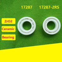 6pcs/10pcs 17287 17287-2RS full ZrO2 ceramic deep groove ball bearing 17x28x7 mm bike bearing wheel hub 17*28*7mm