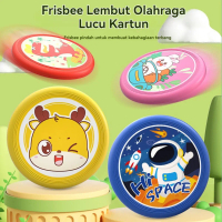 Mainan Frisbee Lembut Anak PU Non-Toksik Aman, Flying Disk Olahraga Outdoor Melatih Motorik Koordina