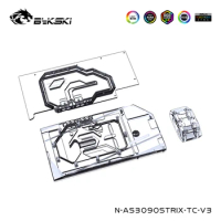 Bykski Full Copper Water Block For ASUS RTX3090,3080,3080Ti,STRIX Graphics Card ,With Copper Back Plate , N-AS3090STRIX-TC-V3