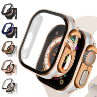 Cover for Apple Watch Case Ultra 49mm 44mm 40mm 41 45mm accessories Screen Protector Straight Edge iWatch Series 8 SE 7 4 9 5 6