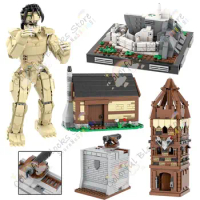 Anime Attack On Titan Model MOC Building Blocks Movie Scene Character Military Watchtower DIY Assembly Bricks Toys For Kids Gift