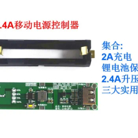 Ternary Polymer Lithium Battery Charging Board 2A Power Bank Mobile Power 3.7V to 5V Boost Module 2.4A Out
