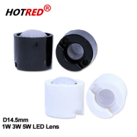 10pcs 14.5mm 10 degree LED LENS for 1W3W5W LED Light Laser LED IR Convex Acrylic Lens With Holder Reflector Collimator
