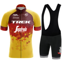 TREK Professional Cycling Shirt Men's Pants Jersey Man Pro Team 2024 Summer Bike Short Sets Uniform Gel Road Mtb Male Clothing