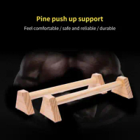 2Pcs Push-up Bar Anti Slip Triangle Support Wood Parallettes Bar Multi Specification Practical Push Up Stands Workout Equipment